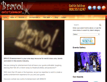Tablet Screenshot of bravoentertainment.com